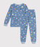 Pigiama in tessuto felpato spazzolato con stampa spaziale bambino blu BEACH/ MULTICO