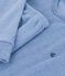 Pigiama in spugna di cotone tinta unita bambino blu