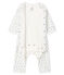 Bodyjama senza piedi bebè a costine bianco MARSHMALLOW/bianco MULTICO