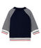 Cardigan zippato bebè maschio in tubique blu SMOKING/bianco MARSHMALLOW CN