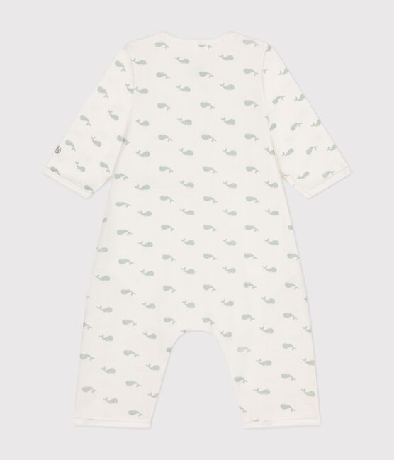 Bodyjama senza piedi in cotone neonato bianco MARSHMALLOW/ HERBIER