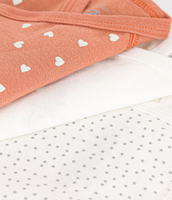 CONFEZIONE DA 3 BODY A MANICHE CORTE IN COTONE PER NEONATI variante 2