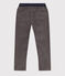 Pantaloni dritti in velluto medio bambina / bambino grigio BONGRIS
