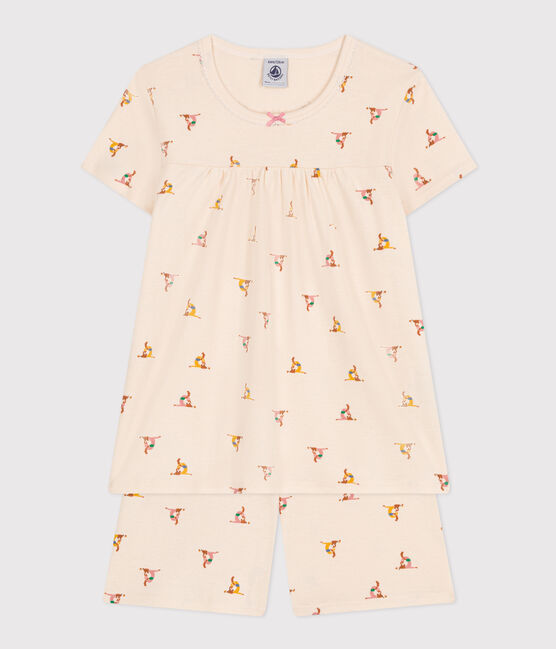 Pigiama short fantasia animali in cotone bambino bianco AVALANCHE/ MULTICO