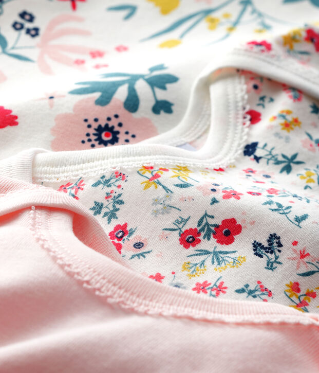 Confezione da 3 body a manica lunga beb&egrave; femmina multicolore