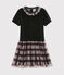 Abiti manica corta bambina nero NOIR/bianco MULTICO