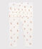 Leggins fantasia in cotone bebè femmina bianco MARSHMALLOW/bianco MULTICO