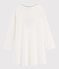 Camicia da notte cuoricini bambina a costine bianco MARSHMALLOW/blu MEDIEVAL
