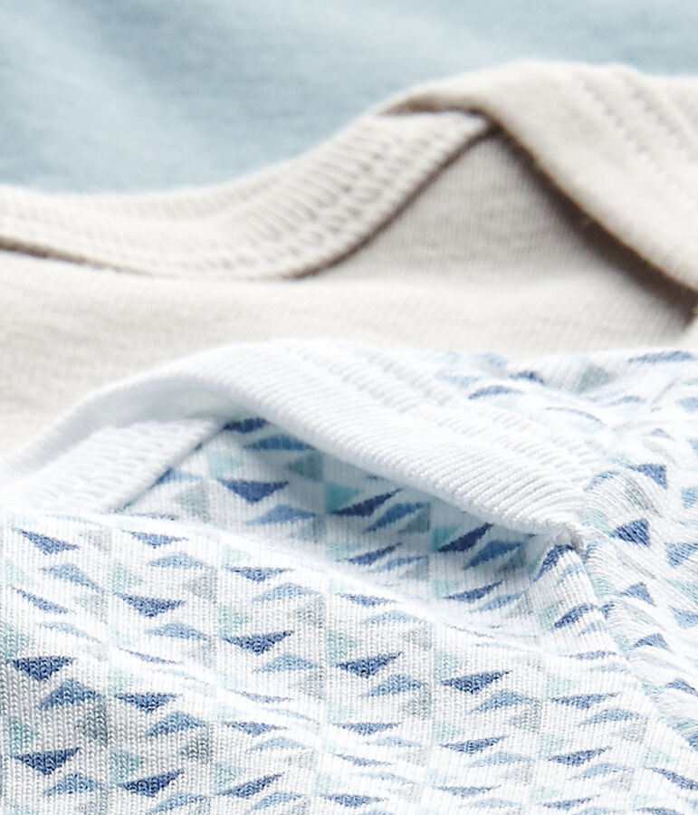 Lotto di 3 bodies per beb&eacute; maschio a maniche corte bianco