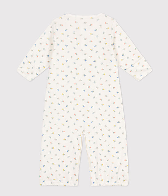 Tutina e sacco nanna con stampa in cotone bianco MARSHMALLOW/bianco MULTICO