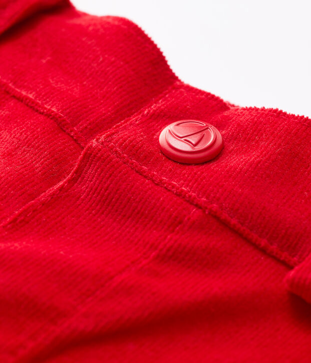 Pantalone in velluto beb&egrave;. rosso