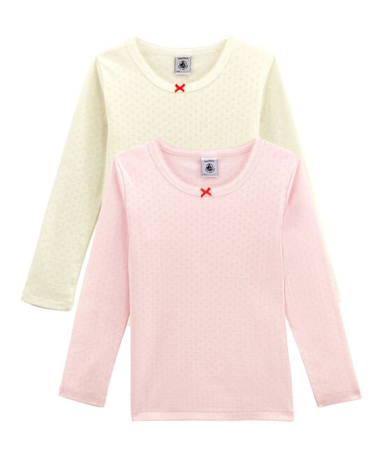 Lotto di 2 t-shirts a maniche lunghe per bambina variante 1