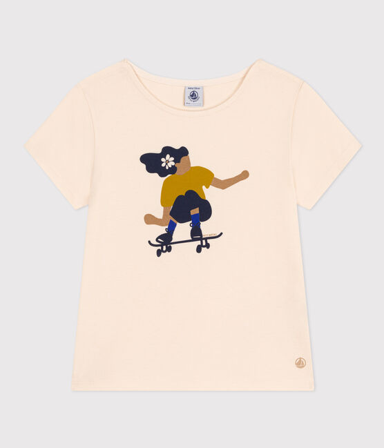 T-shirt in jersey leggero bambina bianco AVALANCHE/ MULTICO