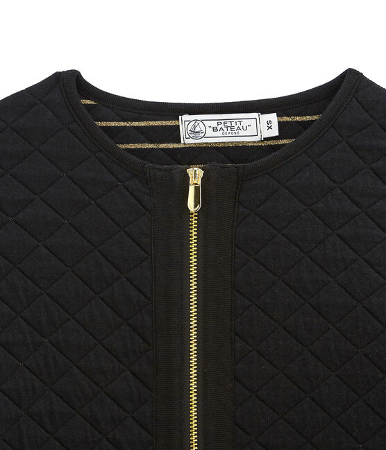 cardigan matelassé donna nero NOIR/giallo DORE