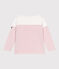 Marinière a maniche lunghe in cotone bambino bianco MARSHMALLOW/rosa CHARME