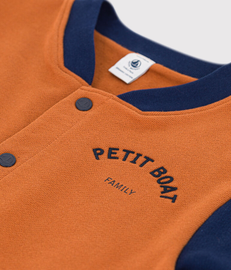 Teddy in tessuto felpato bambina / bambino marrone/blu