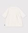 Abito con colletto in maglia tinta unita neonata bianco