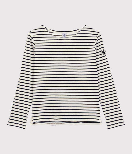 Marinière leggera in cotone Donna bianco MARSHMALLOW/blu SMOKING