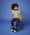 T-shirt maniche corte in jersey bambino bianco MARSHMALLOW/blu SMOKING