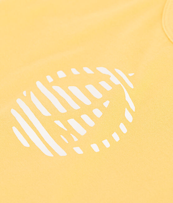 T-shirt a maniche corte in cotone tinta unita neonato giallo ORGE