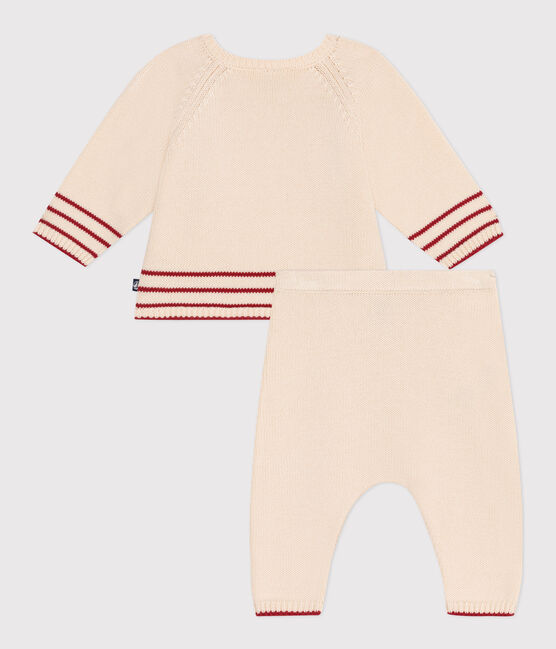 Completo 2 pezzi in maglia di cotone jacquard neonato AVALANCHE/ CORRIDA