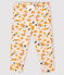 Pantalone bebè femmina in tubique beige MONTELIMAR/bianco MULTICO