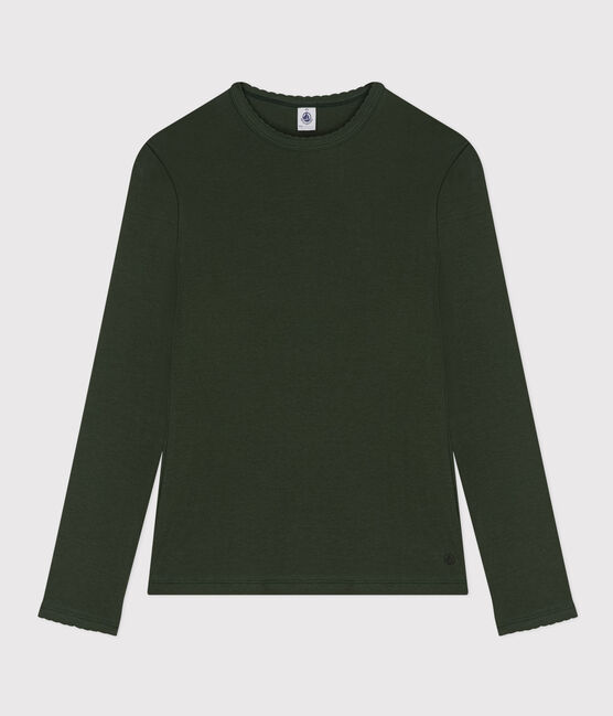 T-shirt L'ICONIQUE cocotte in cotone Donna verde AVORIAZ