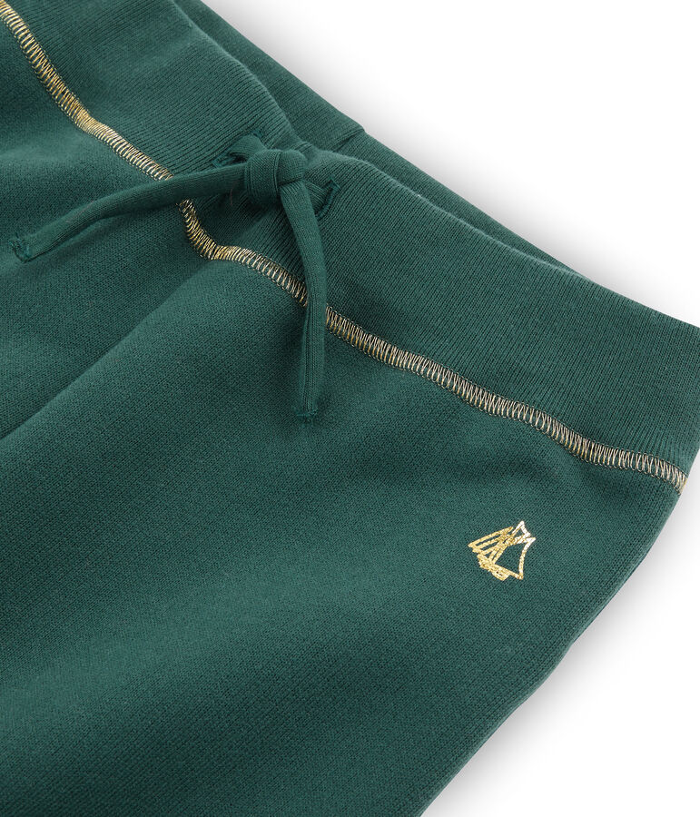 Pantalone in molleton bambina verde