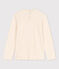 T-shirt maniche lunghe in cotone bambina ecru AVALANCHE