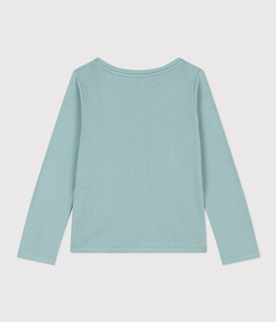 T-shirt maniche lunghe in cotone bambina verde PAUL