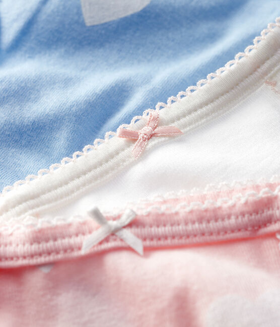 Confezione da 3 slip alti cuore bambina in cotone biologico variante 1