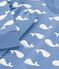 Pigiama in tessuto felpato con balene stampate bambino blu/bianco