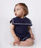 Set neonato due pezzi in cotone con dettagli marinari blu SMOKING