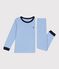 Pigiama in cotone a righe bambino blu EDNA/bianco MARSHMALLOW
