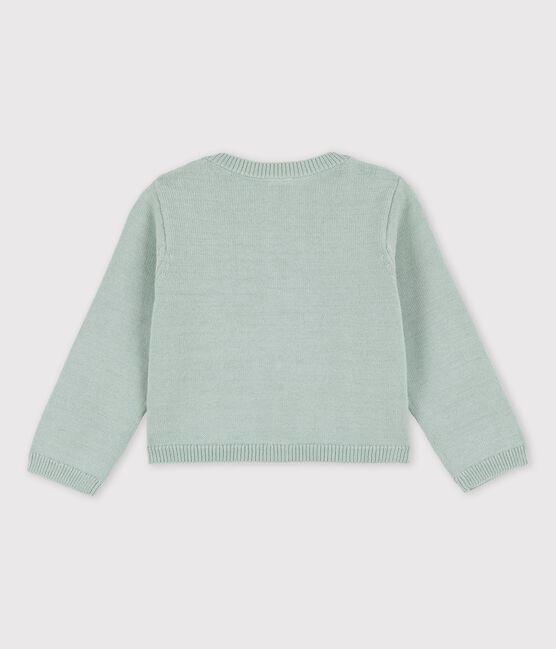 Cardigan bebè in raffinato tricot verde HERBIER