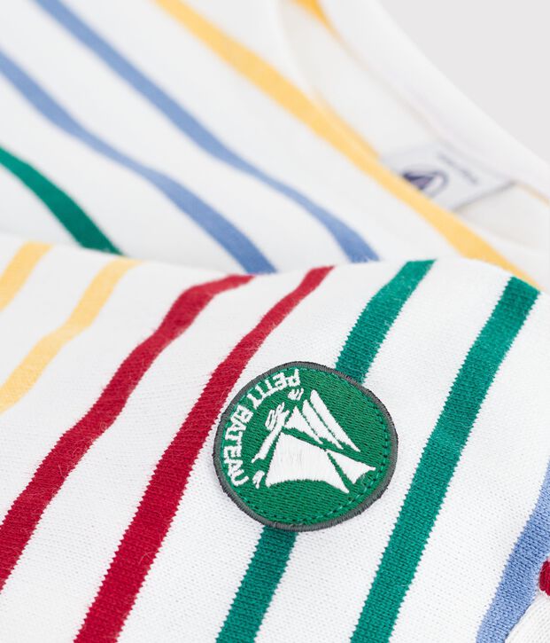 Marini&egrave;re in cotone bambino bianco/multicolore