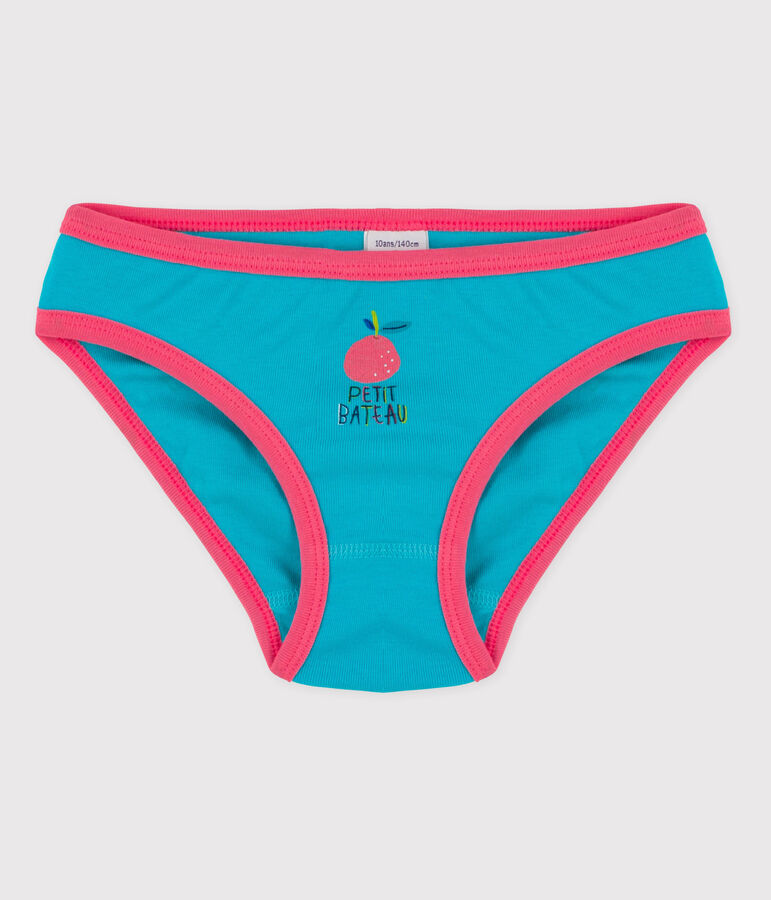 La mutandina in cotone per bambina blu