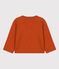 Cardigan a tinta unita in jersey spesso per neonati marrone RUSTY