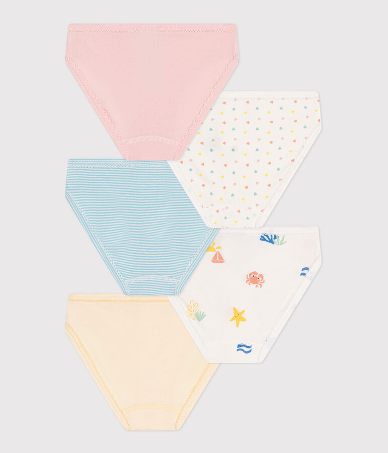 Confezione da 5 slip in cotone con stampa bambino multicolore
