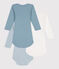 Set di 3 body a maniche lunghe in cotone neonato variante 2
