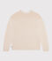 Maglione in misto lana e cotone tinta unita a trecce donna ecru AVALANCHE