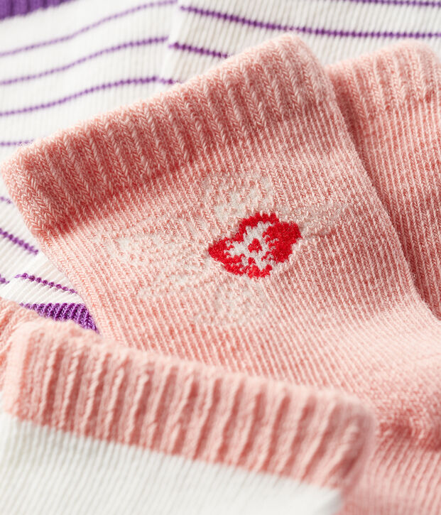 Set di 3 paia di calzini beb&egrave; bambina multicolore