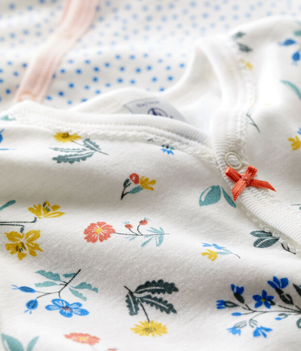 Confezione da 2 tutine pigiama a fiori in cotone multicolore