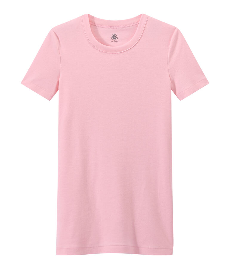 T-shirt donna in costina originale 1x1 rosa