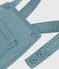 Salopette corta bebè in denim colorato verde BRUT