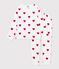 Pigiama per bambini in cotone con stampa a cuori bianco/rosso