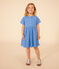 Abito a manica corta bambina in pizzo Sangallo blu GAULOISE