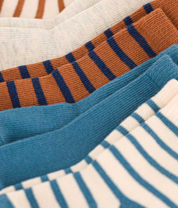 Confezione da 5 paia di calzini beb&egrave; a righe multicolore