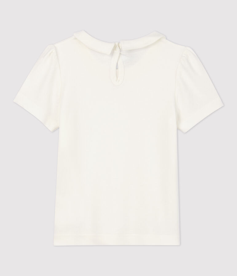 T-shirt bambina a maniche corte in cotone bianco
