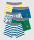 Confezione da 5 boxer bambino fantasia pantere in cotone